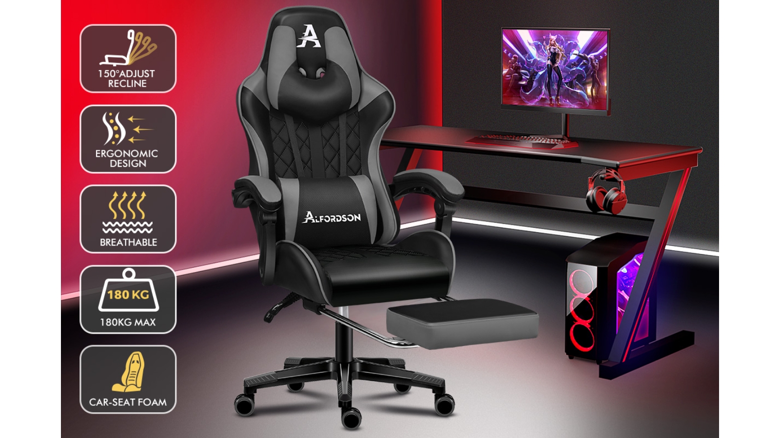 Alfordson gaming best sale chair review