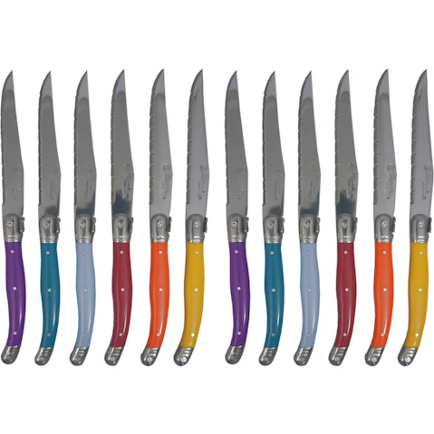 Laguiole By Louis Thiers 12 Piece Steak Set - Multi-Coloured