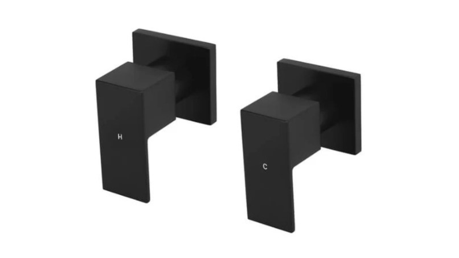 Meir Square Quarter-Turn Wall Top Assemblies - Matte Black