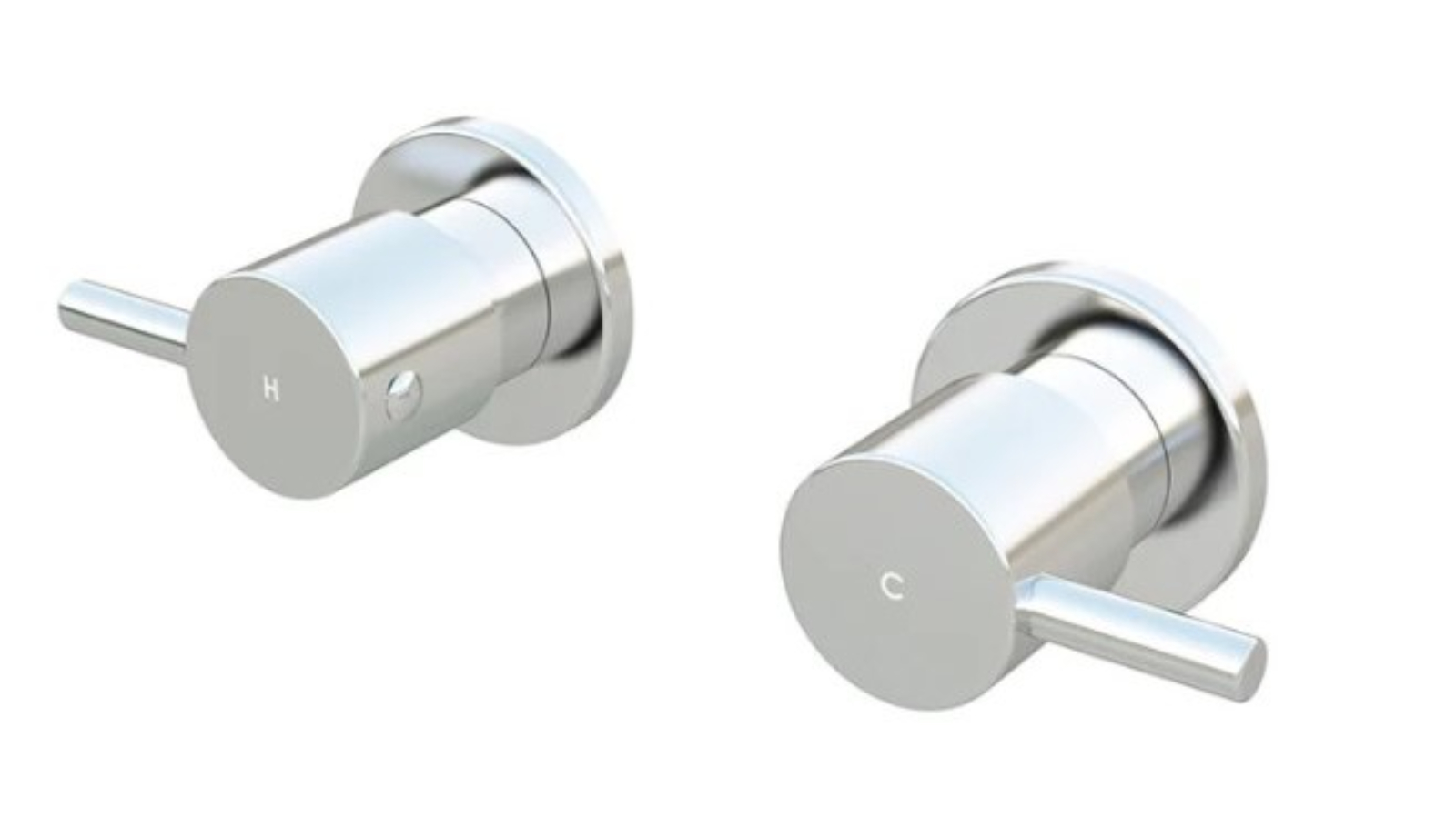 Meir Round Quarter-Turn Wall Top Assemblies - Chrome
