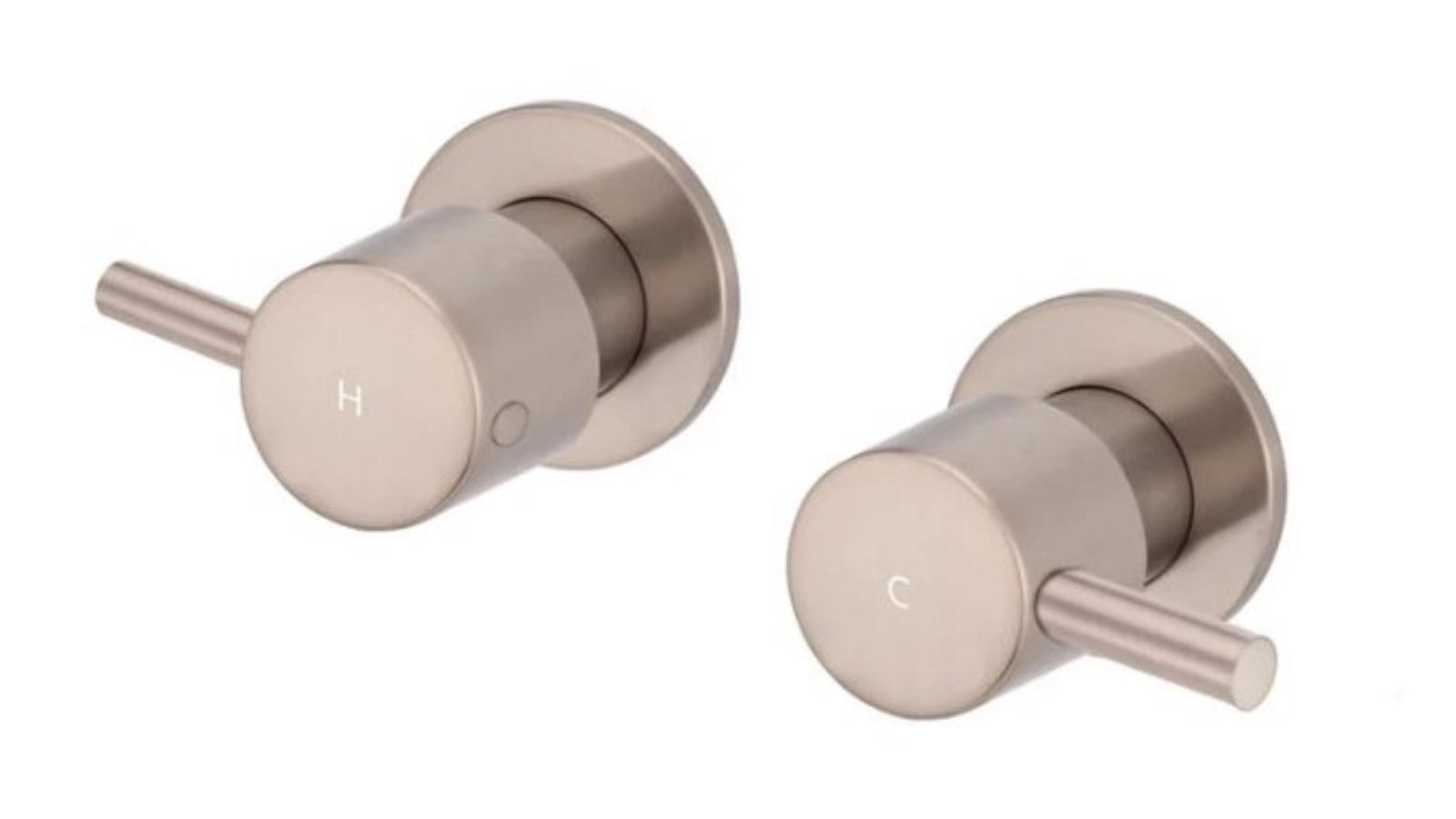 Meir Round Quarter-Turn Wall Top Assemblies - Champagne