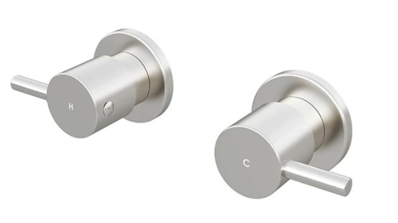 Meir Round Quarter-Turn Wall Top Assemblies - Brushed Nickel