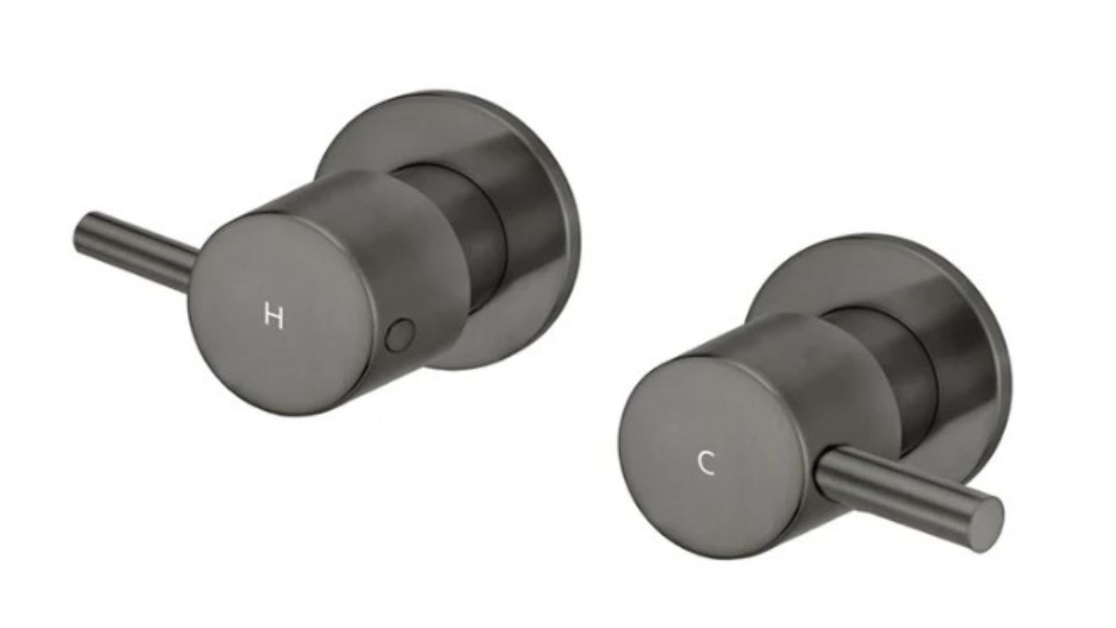 Meir Round Quarter Turn Wall Top Assemblies - Shadow Gunmetal