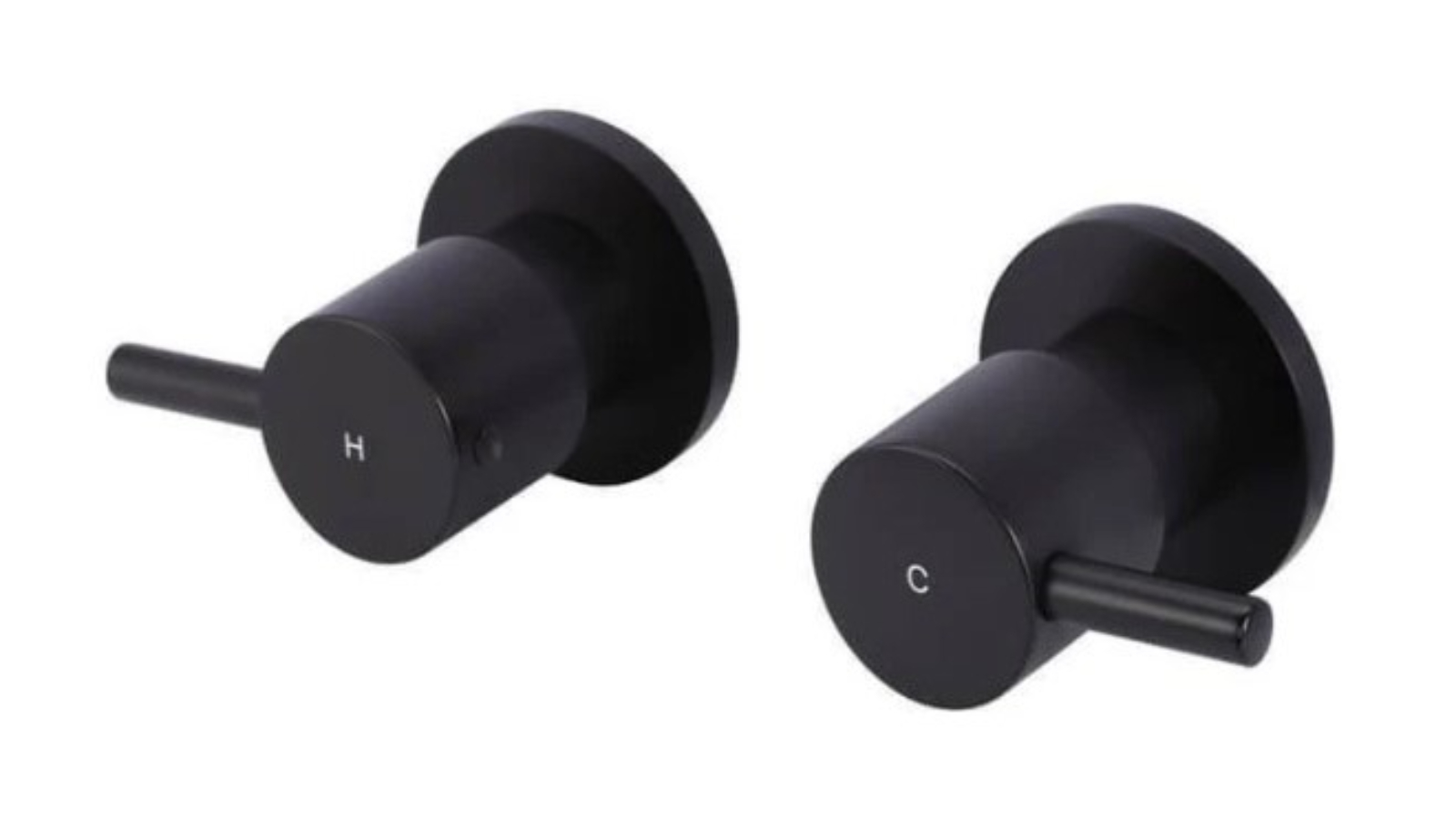 Meir Round Quarter-Turn Wall Top Assemblies - Matte Black