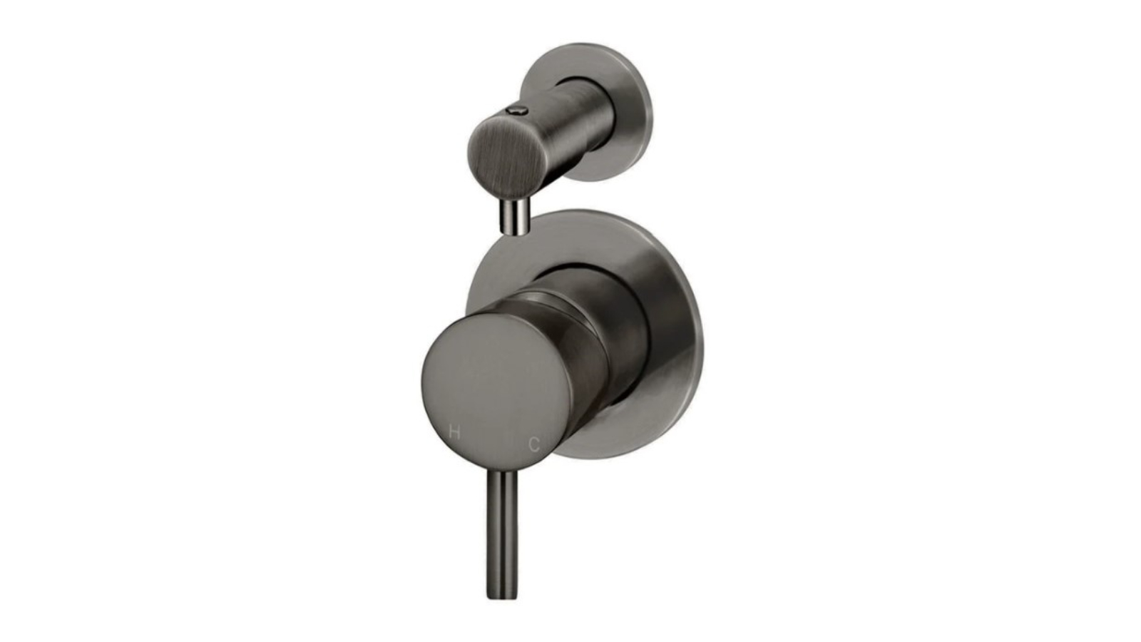 Meir Round Shower Mixer with Diverter Trim Kit - Shadow Gunmetal