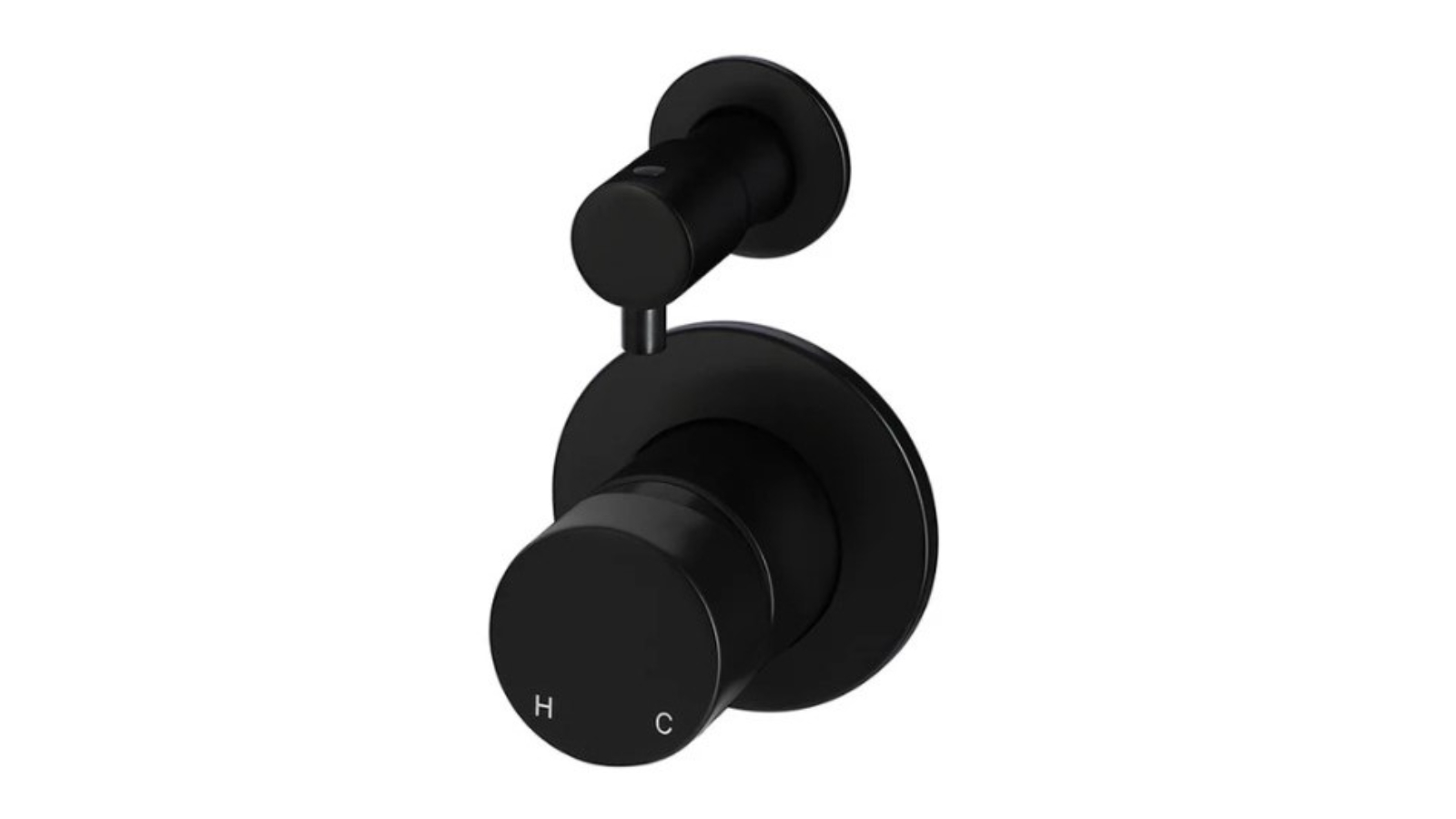 Meir Round Pinless Shower Mixer with Diverter Trim Kit - Matte Black