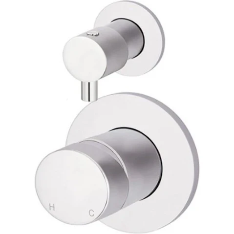 Meir Round Pinless Shower Mixer with Diverter Trim Kit - Chrome