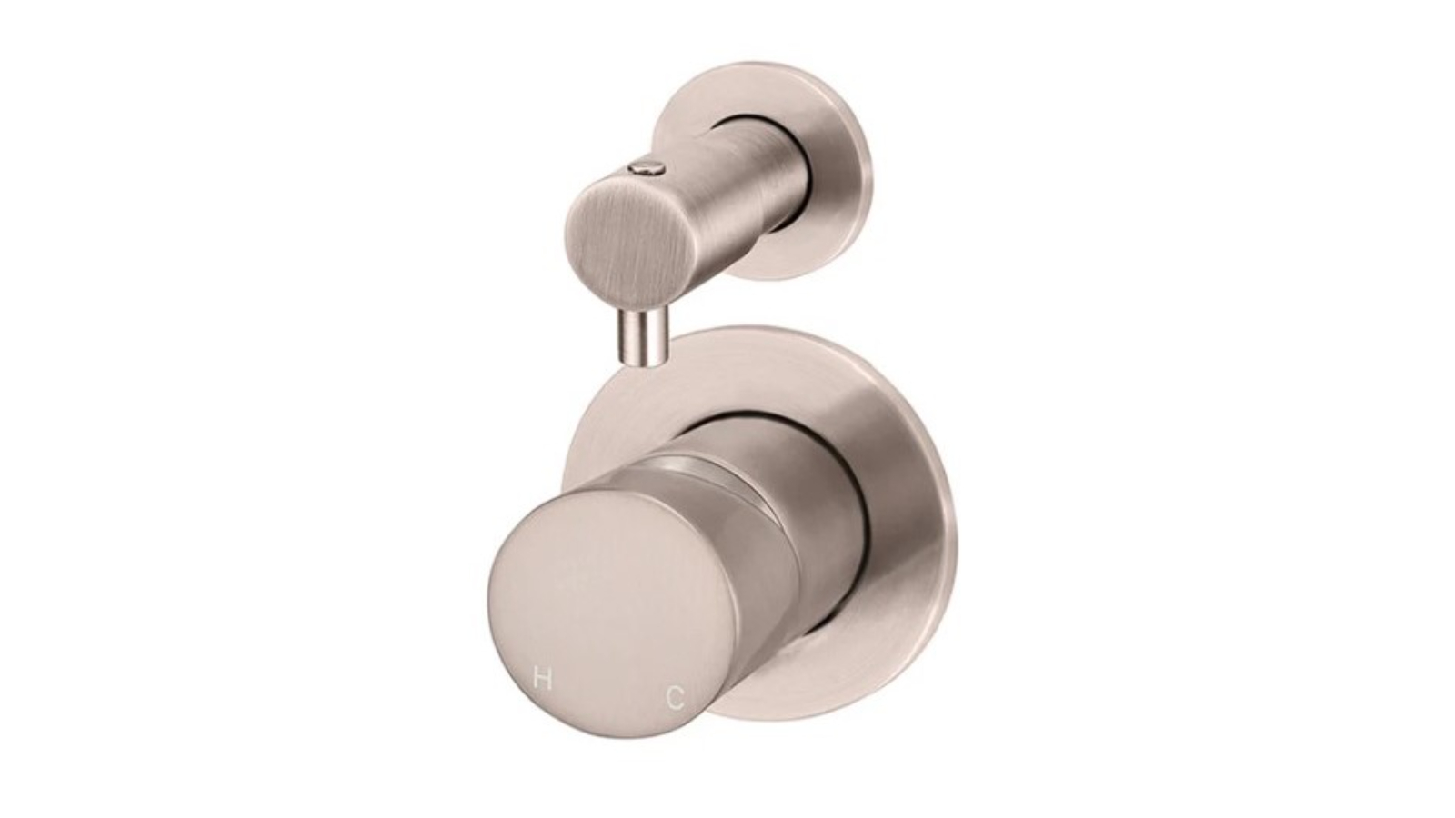 Meir Round Pinless Shower Mixer with Diverter Trim Kit - Champagne