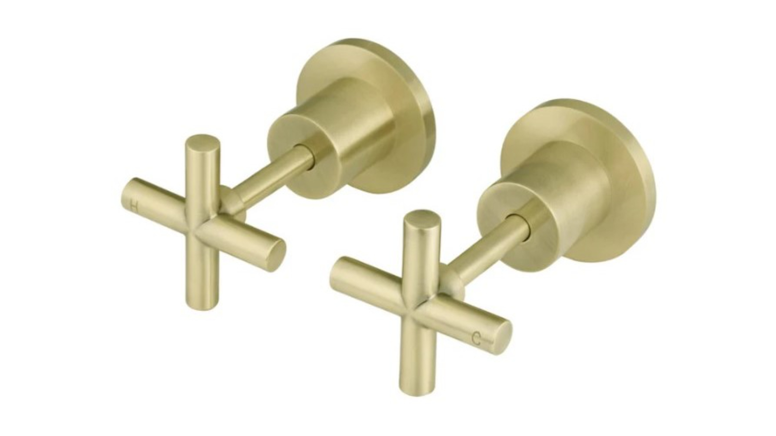 Meir Round Cross Handle Jumper Valve Wall Top Assemblies - Tiger Bronze