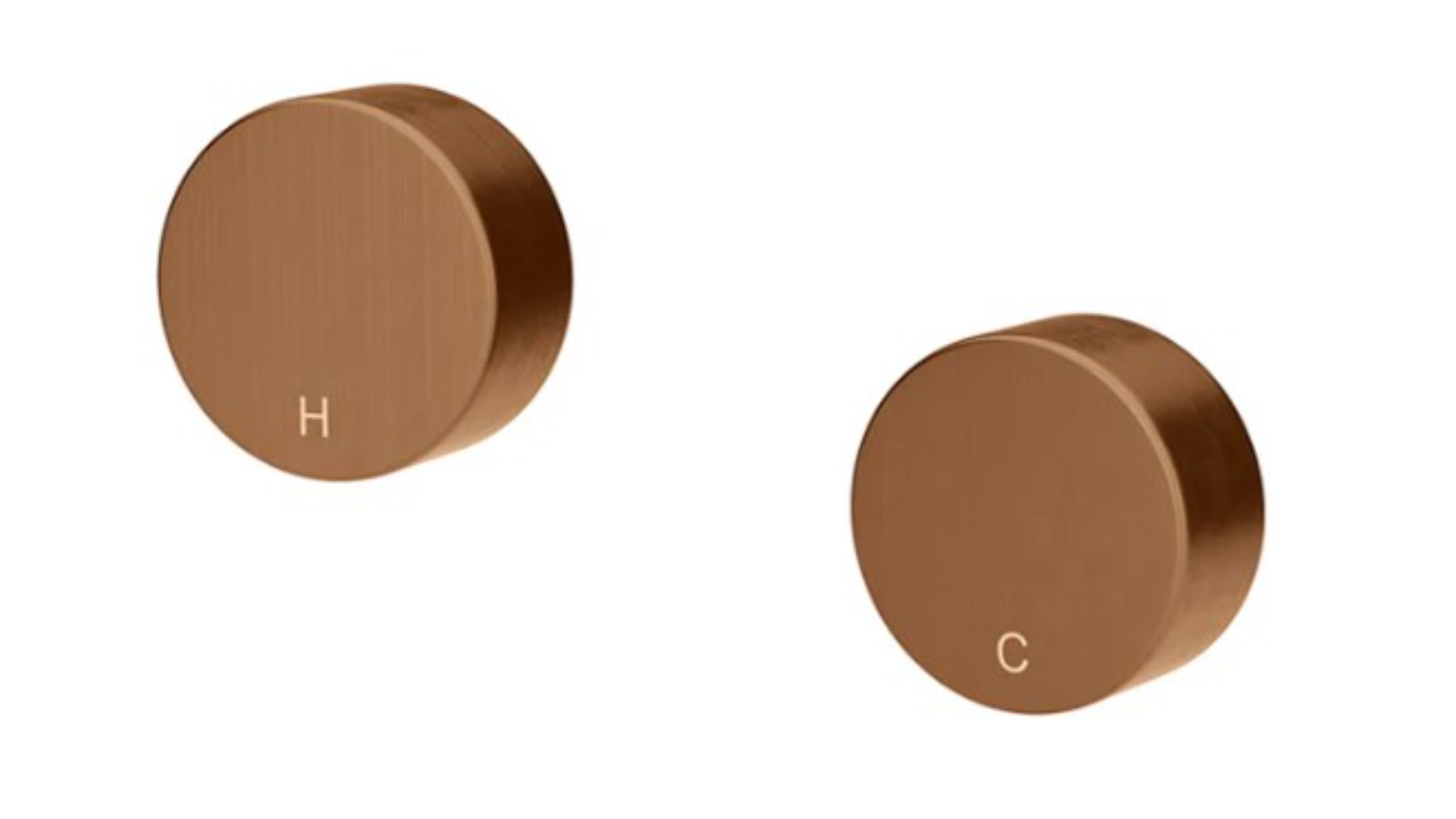Meir Circular Wall Taps - Lustre Bronze
