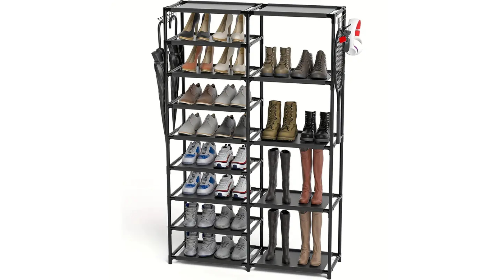 TM from Sneakers to Stilettos 9-Tier Shoe Rack