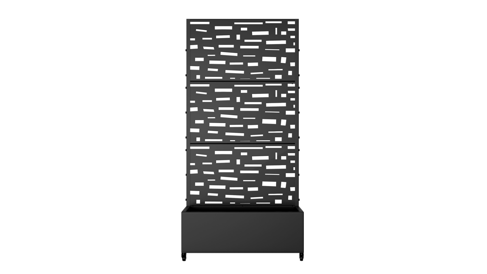 Oakory Wide Edge Metal Planter Box with Privacy Screen - 180 x 90cm