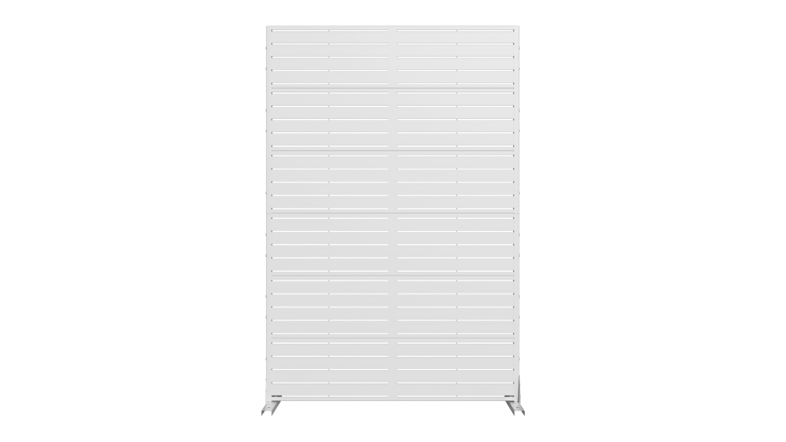 Oakory 180cm Metal Privacy Screen Panel with Galvanized Steel - White