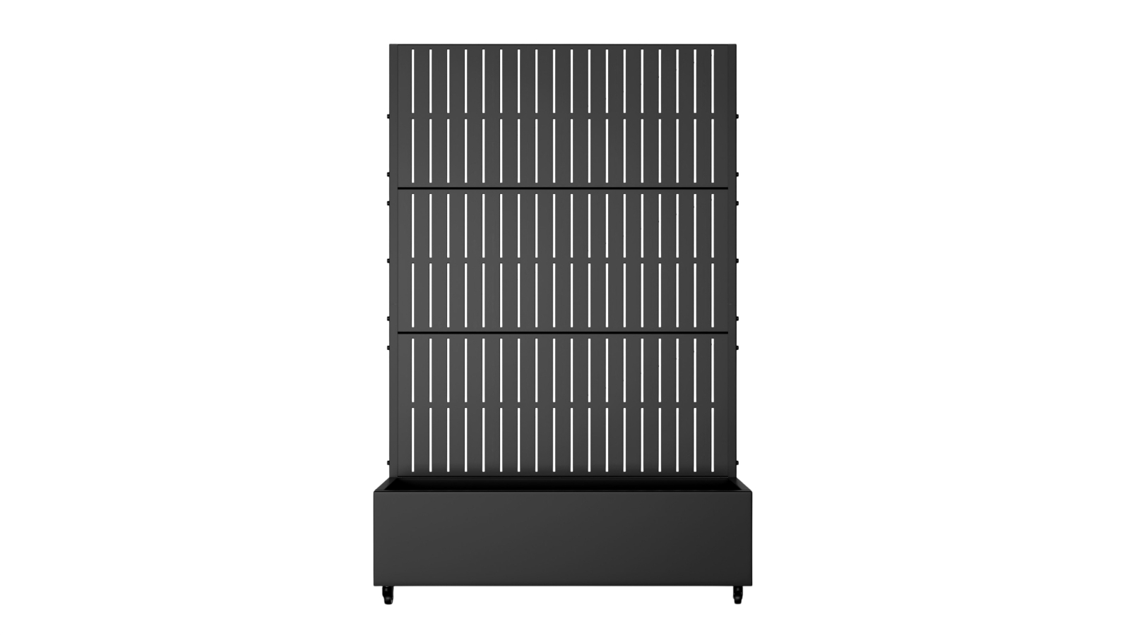Oakory Vertical Fence Metal Planter Box with Privacy Screen and Wheel - 180 × 120cm