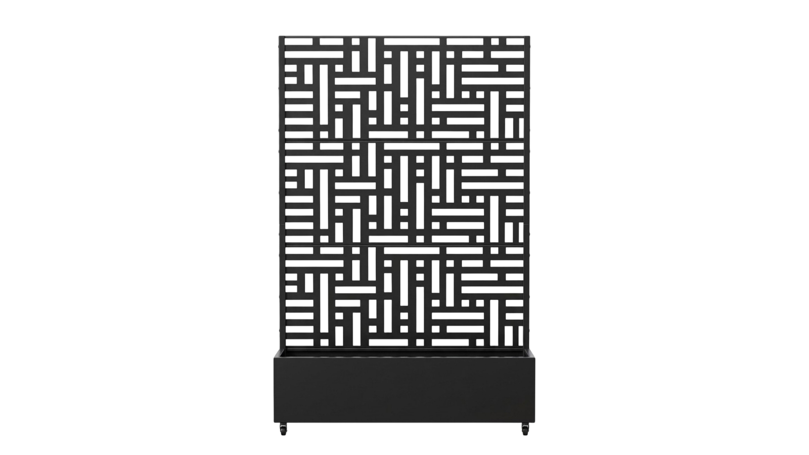 Oakory Street Style Metal Planter Box with Privacy Screen with Lockable Wheel - 180 x 120cm