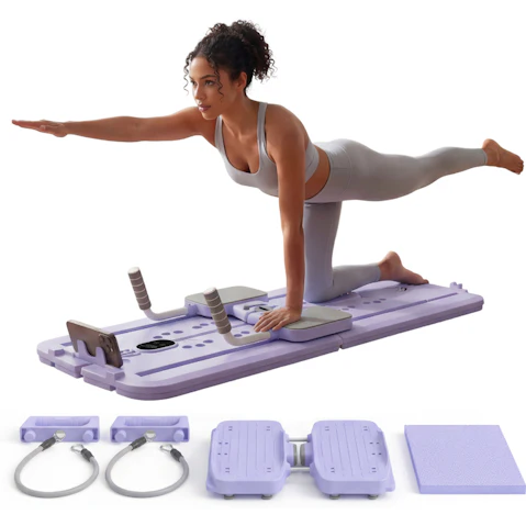 MaxU 3-Level Foldable Pilates Reformer Board - Lavender