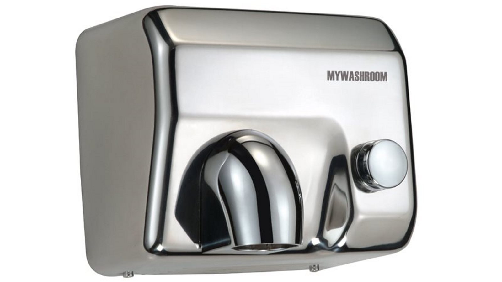 Mywashroom Stainless Steel 304-Silver Conventional Push Start Hand Dryer - Satin Polished