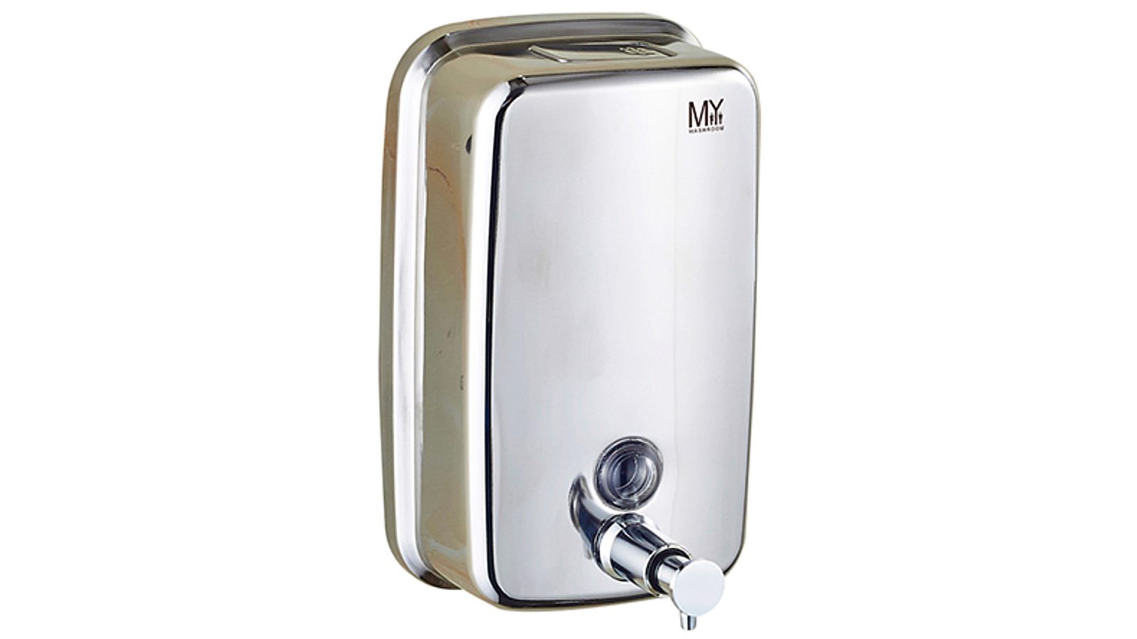 Mywashroom Commercial Manual Soap Dispenser - Polished Stainless Steel