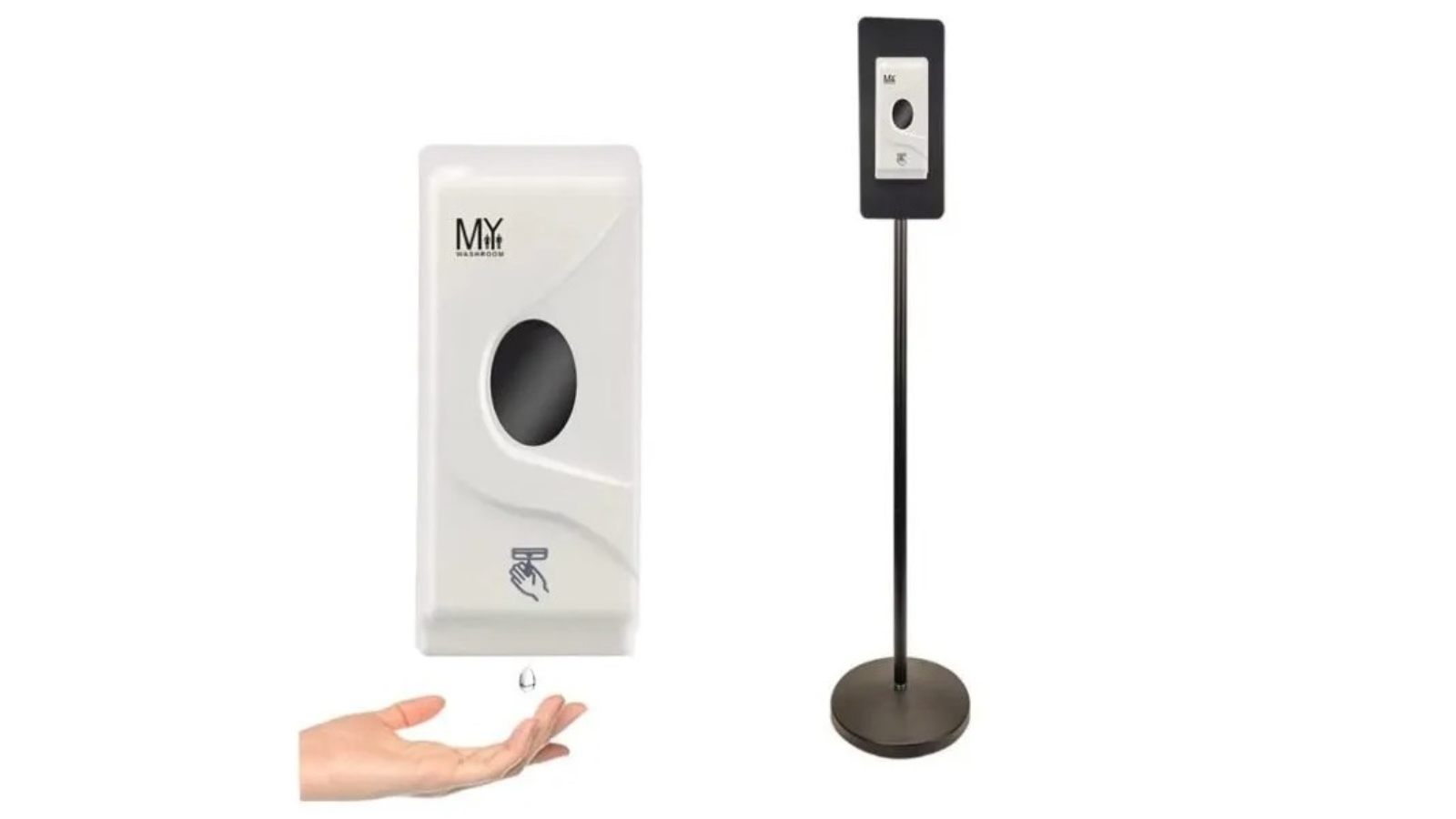 Mywashroom Touchless Automatic Soap Dispenser with Black Floor Stand