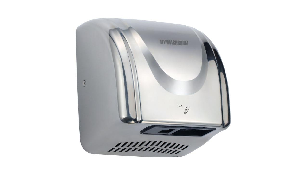 Mywashroom Commercial High Speed Powerful Stainless Steel 2300W Automatic Hand Dryer - Silver