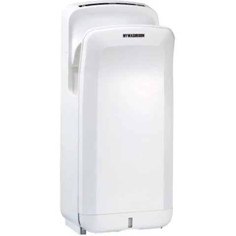 Mywashroom Commercial Brushless Motor Wall Mounted Automatic Jet Hand Dryer - White