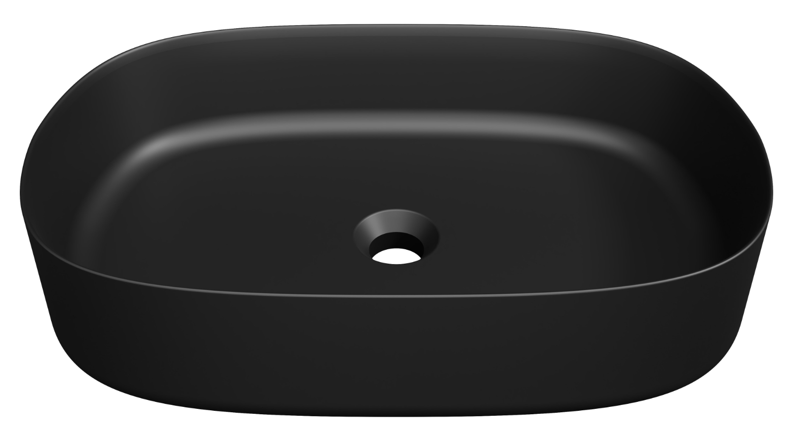 Timberline Myrtle 550mm Above Counter Basin - Matte Black