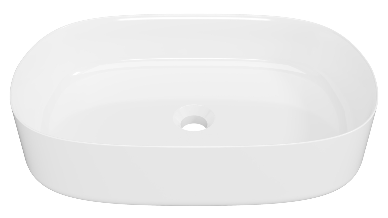 Timberline Myrtle 550mm Above Counter Basin - Gloss White