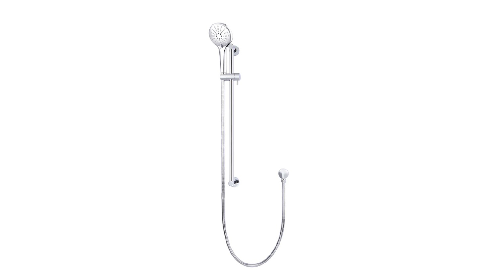 Meir Round Three Function Hand Shower on Rail Column - Chrome