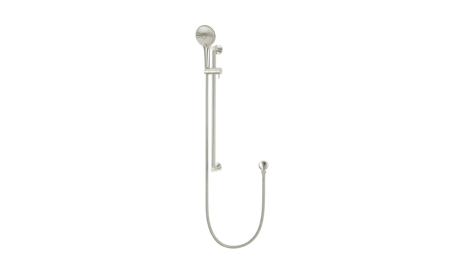 Meir Round Three Function Hand Shower on Rail Column - Brushed Nickel