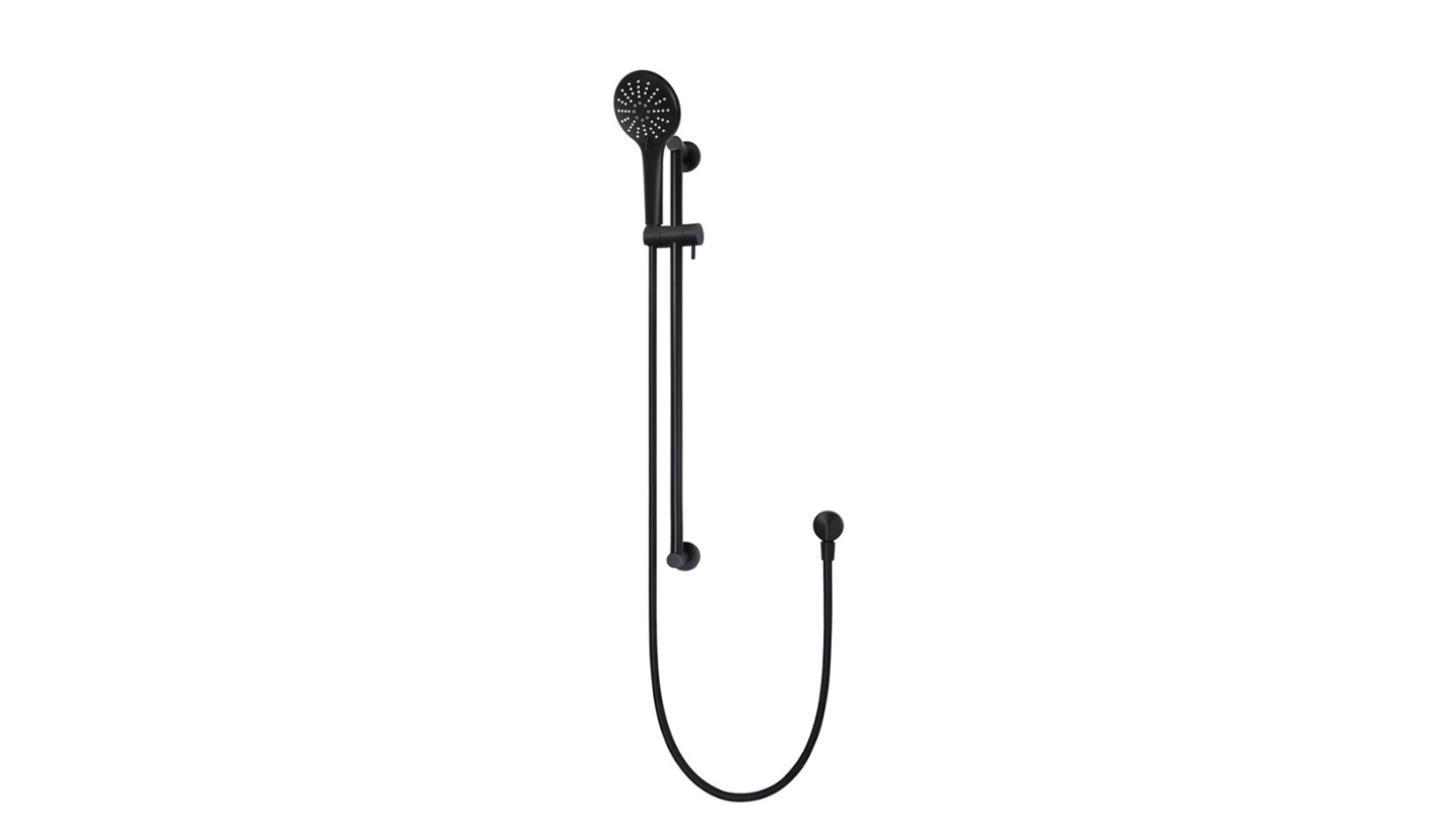 Meir Round Three Function Hand Shower on Rail Column - Matte Black