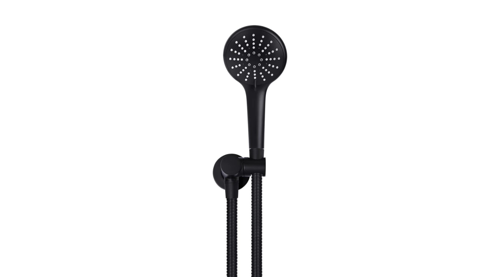 Meir Round Hand Shower on Swivel Bracket - Matte Black