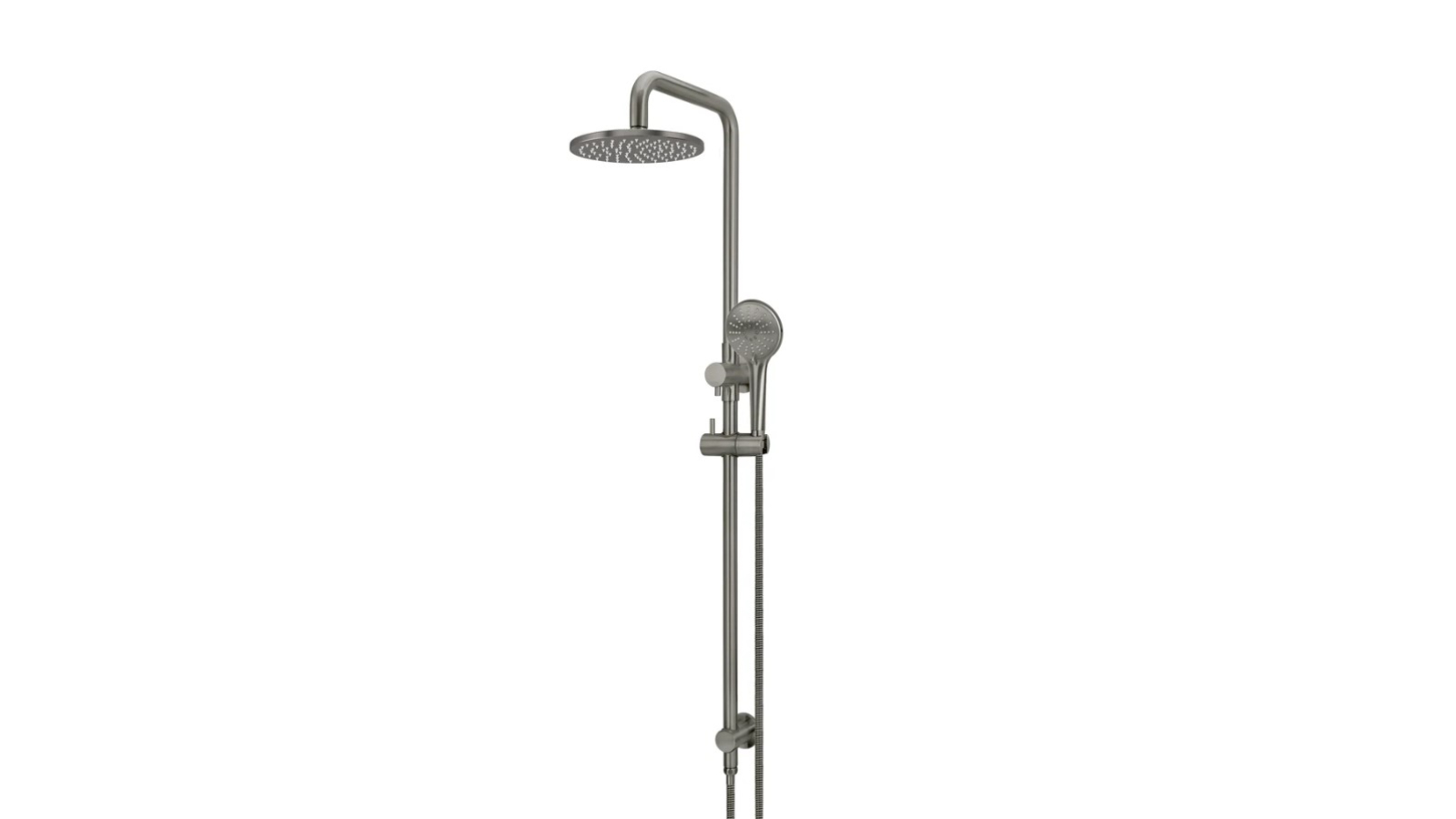 Meir Round Combination Shower Rail 200mm Rose Three Function - Shadow