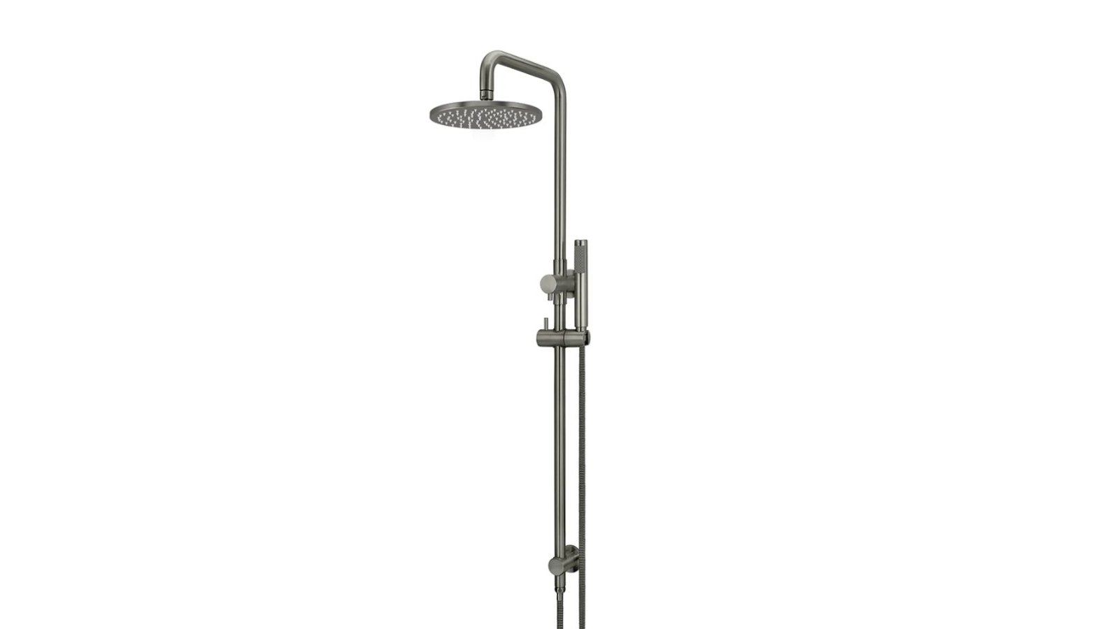 Meir Round Combination Shower Rail 200mm Rose Single Function - Shadow
