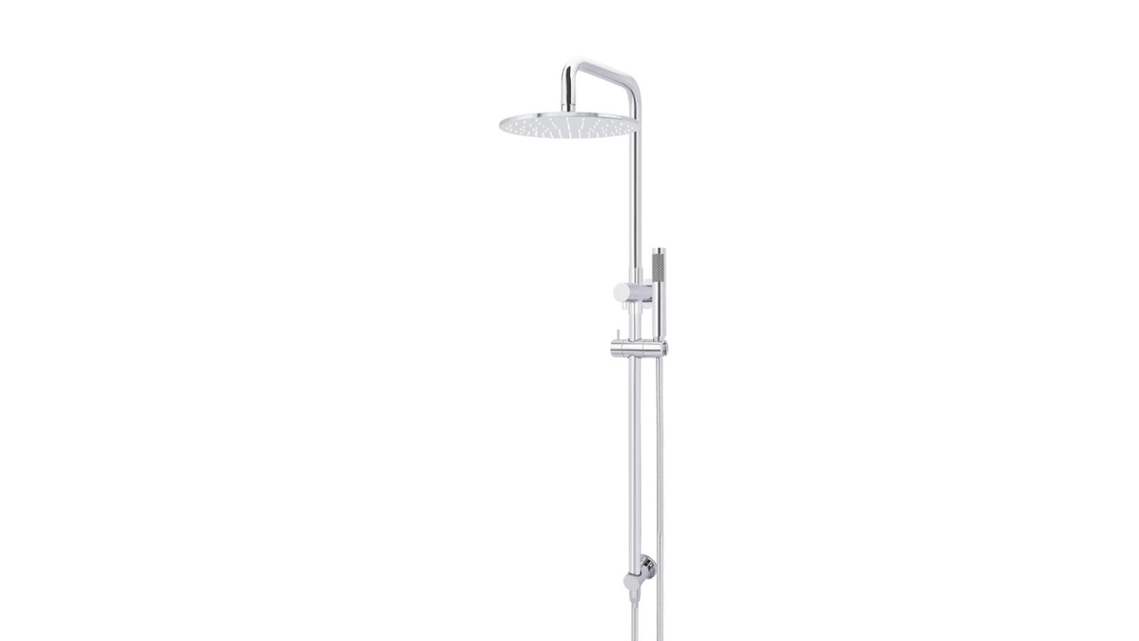 Meir Round Combination Rail Shower 300mm Rose, Three Function Hand Shower - Chrome