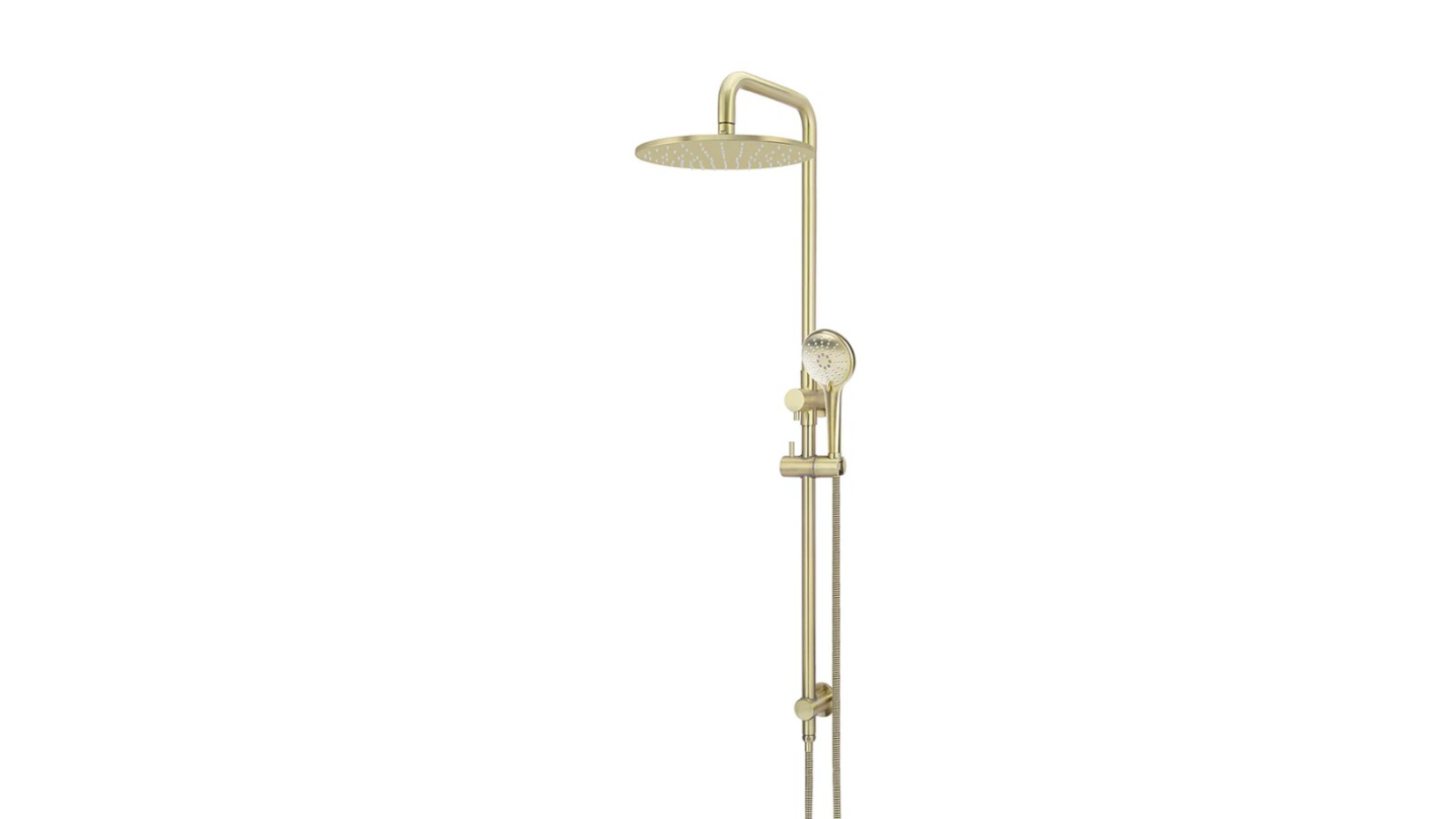 Meir Round Combination Rail Shower 300mm Rose, Three Function Hand Shower - Tiger Bronze