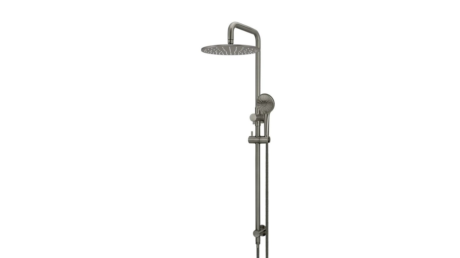 Meir Round Combination Rail Shower 300mm Rose, Three Function Hand Shower - Shadow