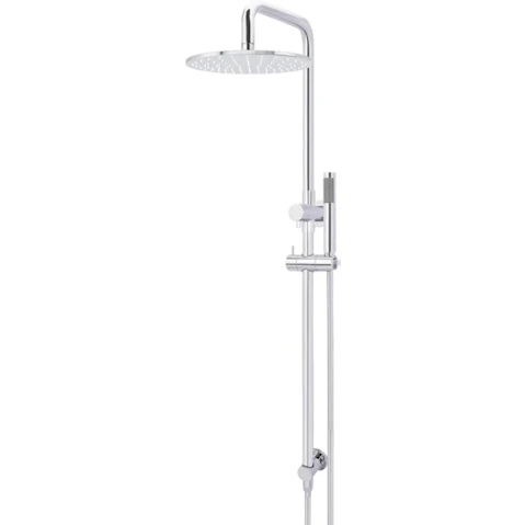 Meir Round Combination Rail Shower 300mm Rose, Single Function Hand Shower - Chrome