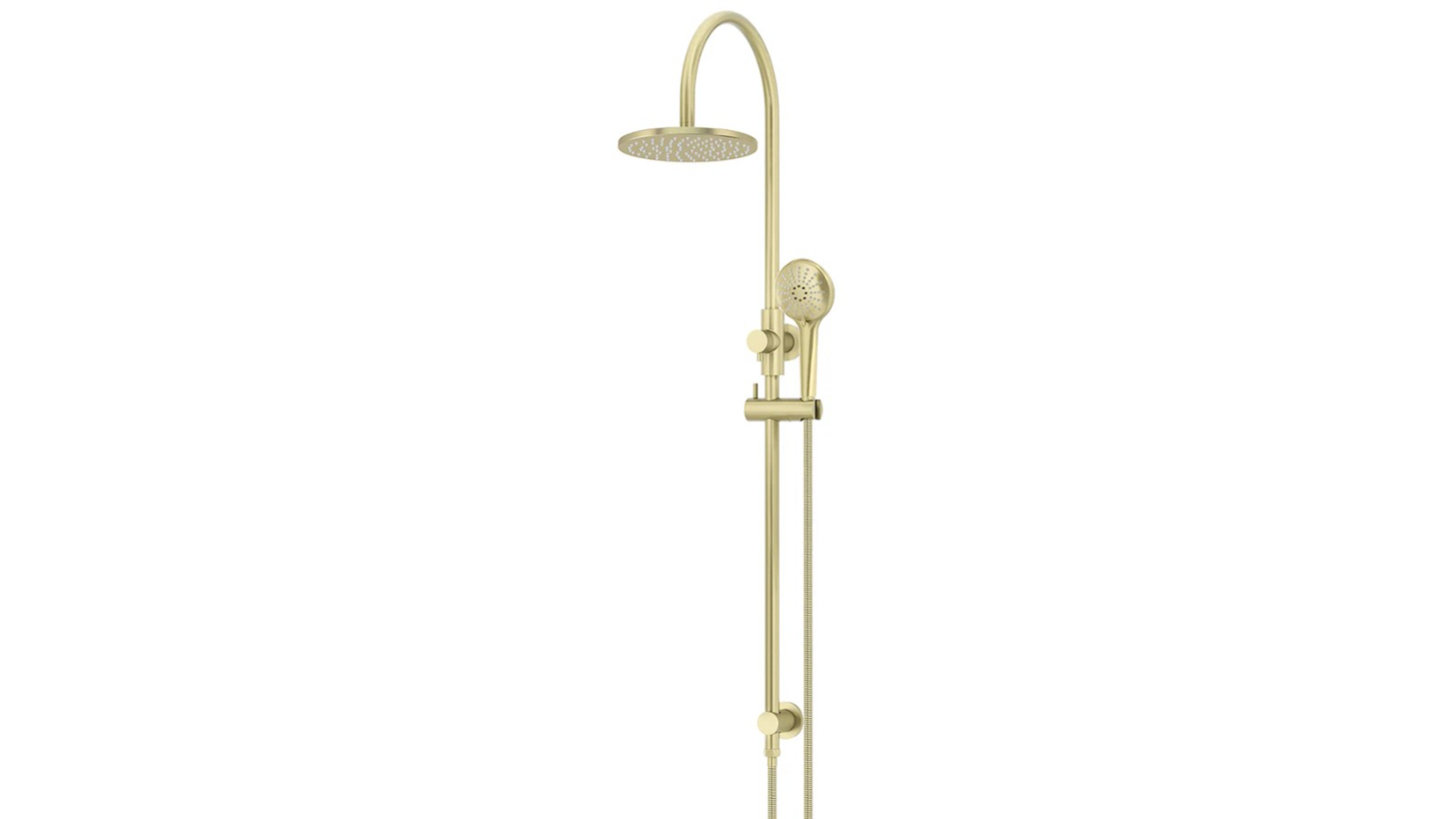 Meir Round Gooseneck Shower Set with 200mm Rose, Three Function Hand Shower - Tiger Bronze