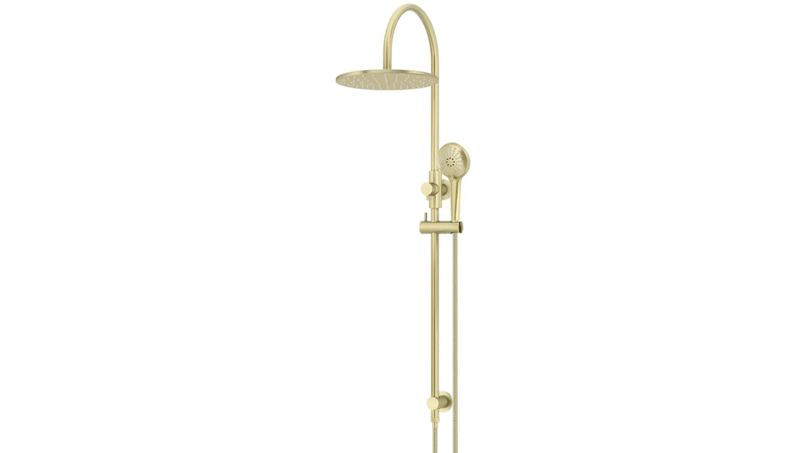 Meir Round Gooseneck Shower Set with 300mm Rose, Three Function Hand Shower - Tiger Bronze
