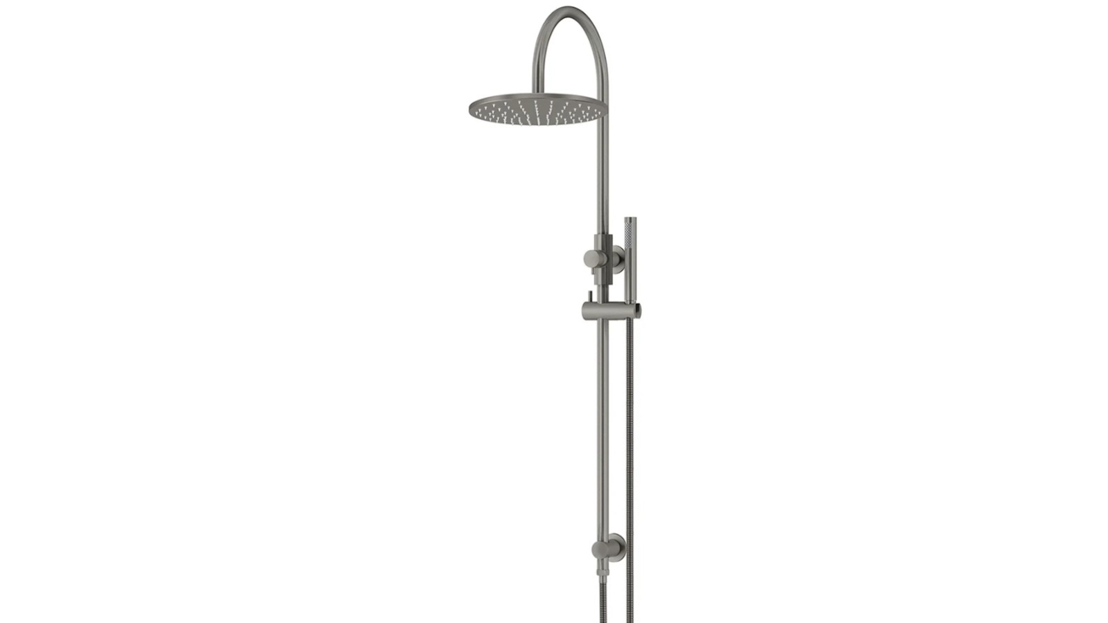 Meir 300mm Three Function Round Gooseneck Shower Set - Shadow