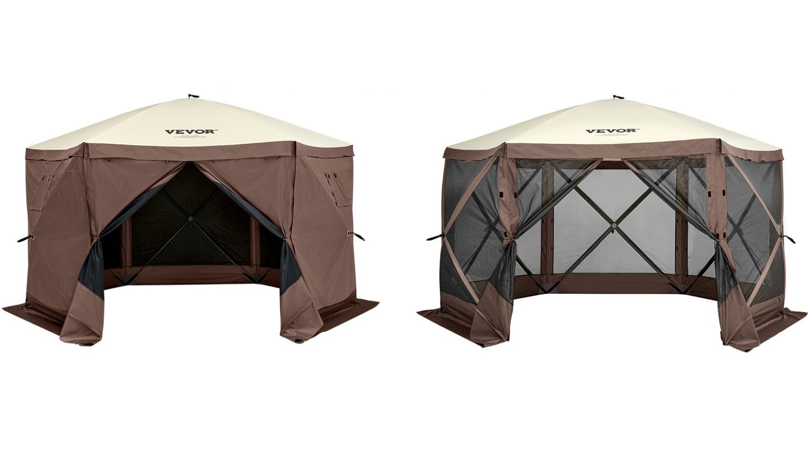 Vevor 6 Sided 10 x 10-inch Sun Shade Pop-up Camping Gazebo Camping Canopy Shelter