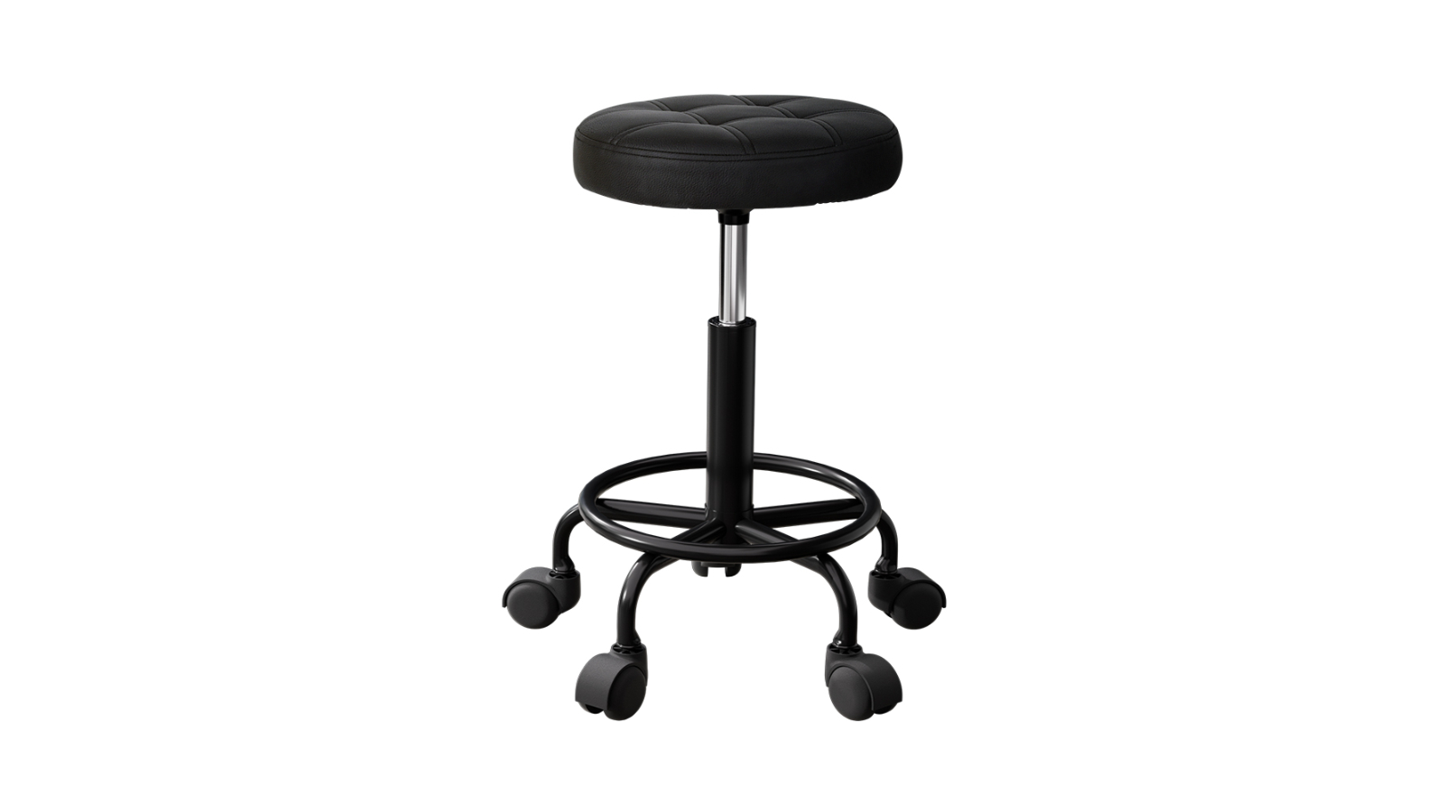 Artiss Salon Stool Swivel Round Barber Chair - Black