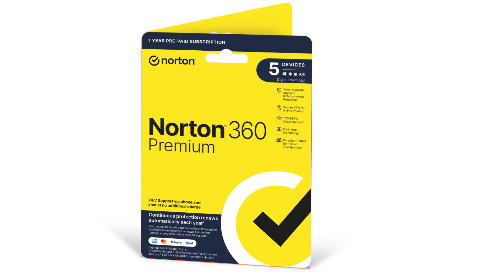 Norton 360 Premium Digital Download - 12 Months for 5 Devices