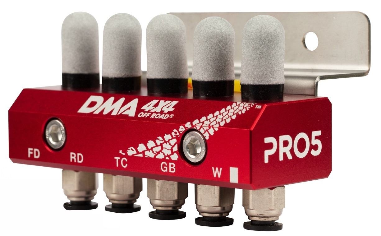 DMA Diff Breather Kit 5 Port For Suzuki Jimny All Models Multi Red