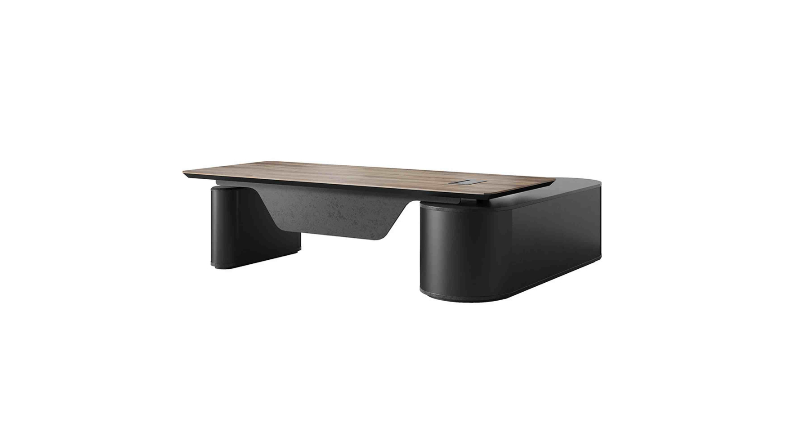 Innovatec 240cm Executive Desk with Electric Lift and Reversible Return - Warm Oak/Black