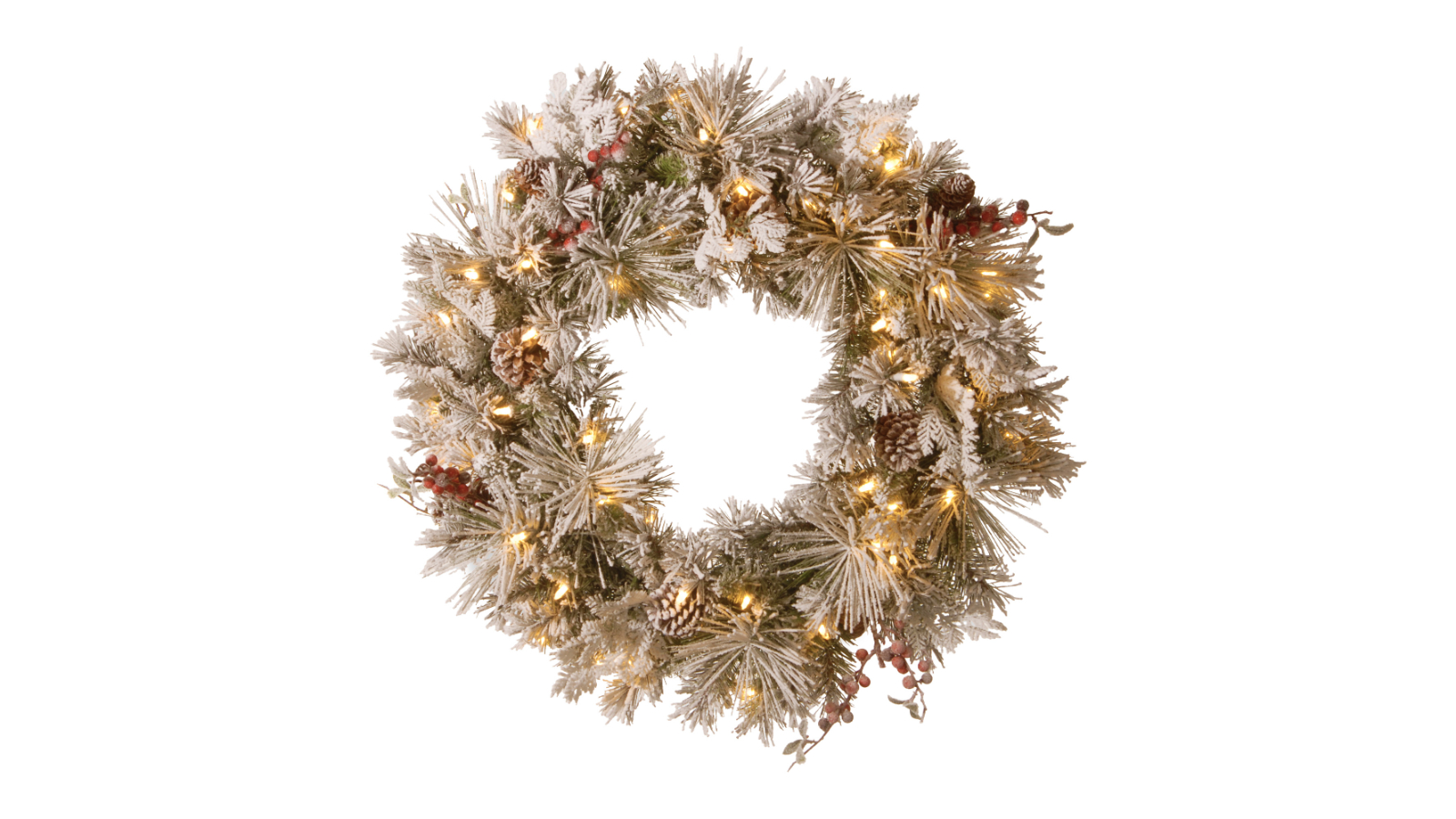 Klika National Tree Company Snowy Bedford Christmas Wreath - 61cm