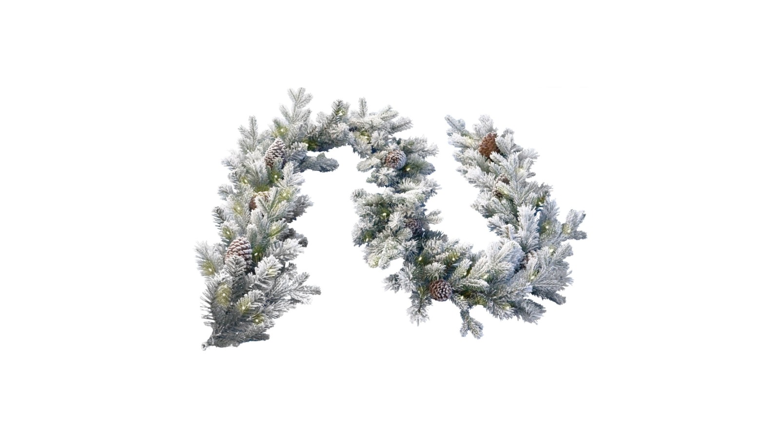 Christabelle Dorchester Pre-Lit Snowy Christmas Garland - 2.7m