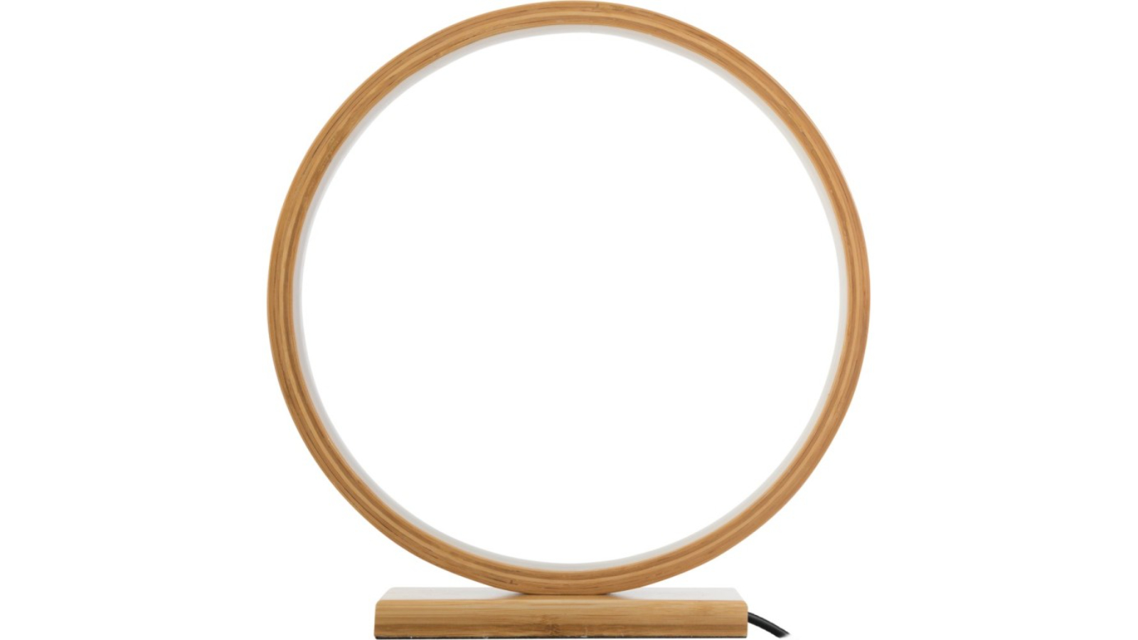 New Oriental Bamboo Single Ring LED Lamp Light Modern Scandi Minimalistic - Natural