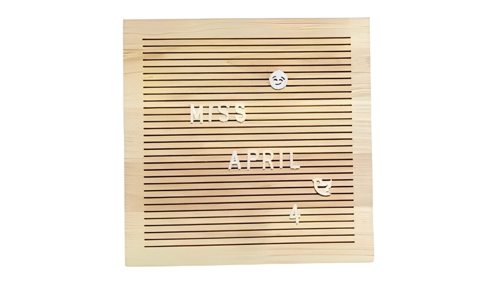 NNEOBA Natural Wood Letter Board