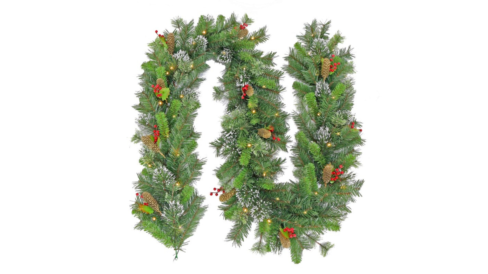 Christabelle Pre-Lit Snowy Christmas Garland - 2.7m